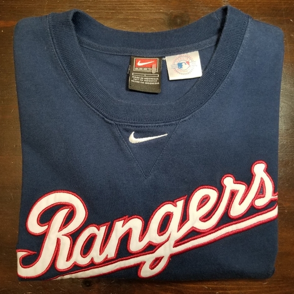 Nike Rangers Kids Old School Baseball Tshirt,  Size Large - Picture 4 of 8